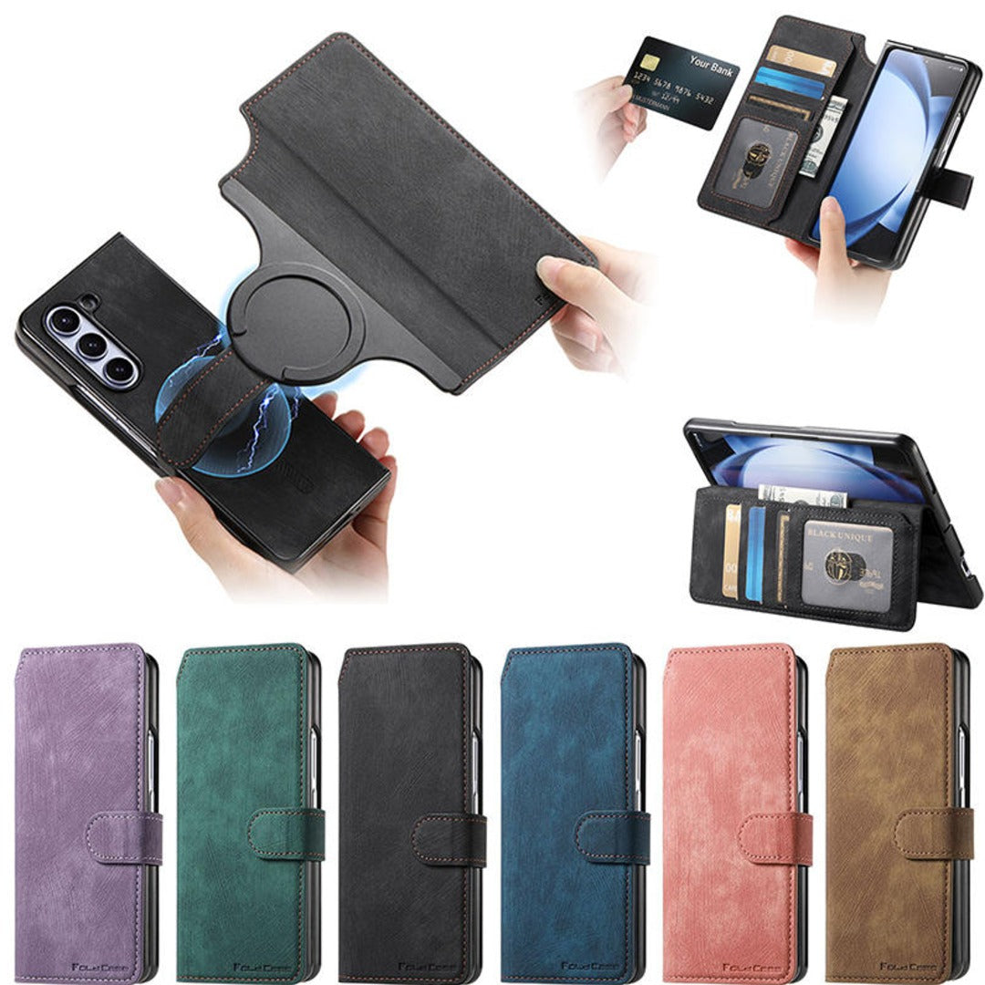 Detachable Card Solt Wallet Leather Case - Galaxy