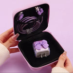 Bow Knot Mini Storage Bag - Purple