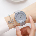 SquareFlex Silicone Strap Watch - Grey
