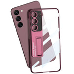 Anti-Yellowing Transparent Kickstand Protective Case