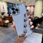 Luxury Electroplating Flower Chain Case