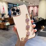 Luxury Electroplating Flower Chain Case