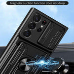 Galaxy S Series -  Slide Lens Camera Cover & Card Holder Case