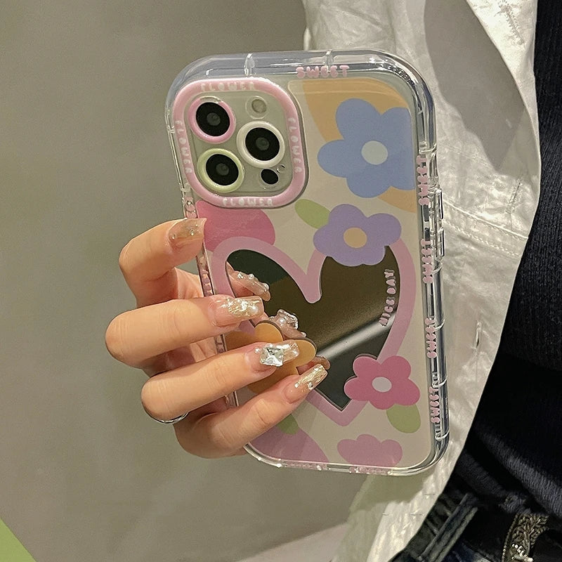 Sweet Heart Floral Case -iPhone
