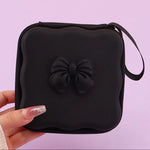 Bow Knot Mini Storage Bag - Black