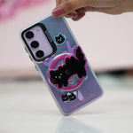 Black Cat Case With Magnetic Holder - Galaxy