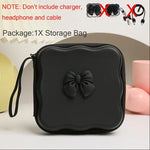 Bow Knot Mini Storage Bag - Black