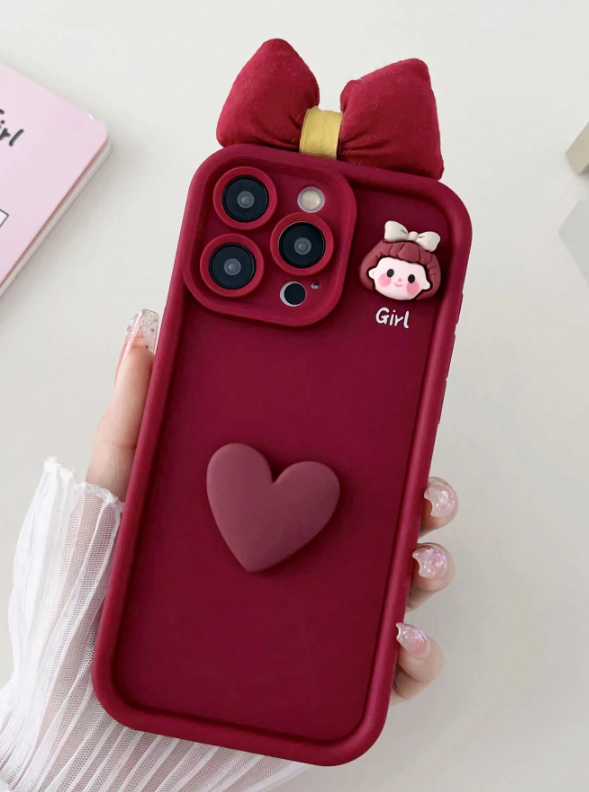 Bow & Heart Charm Case - iPhone