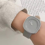 SquareFlex Silicone Strap Watch - Grey