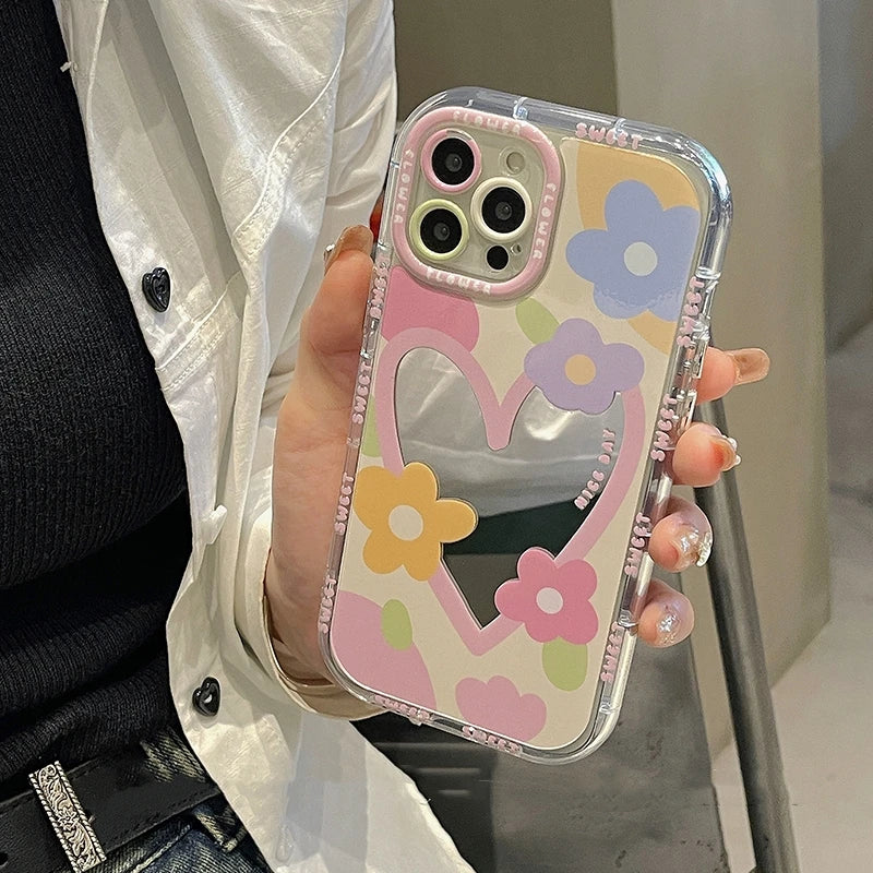Sweet Heart Floral Case -iPhone