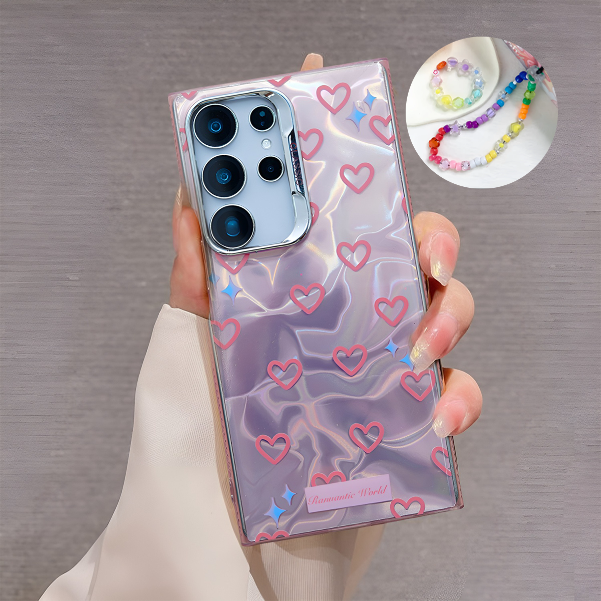 Shockproof Heart Case with Lanyard