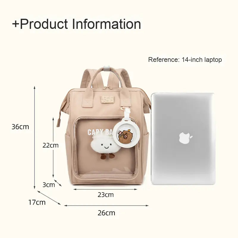 Soft Canvas Backpack  - Beige