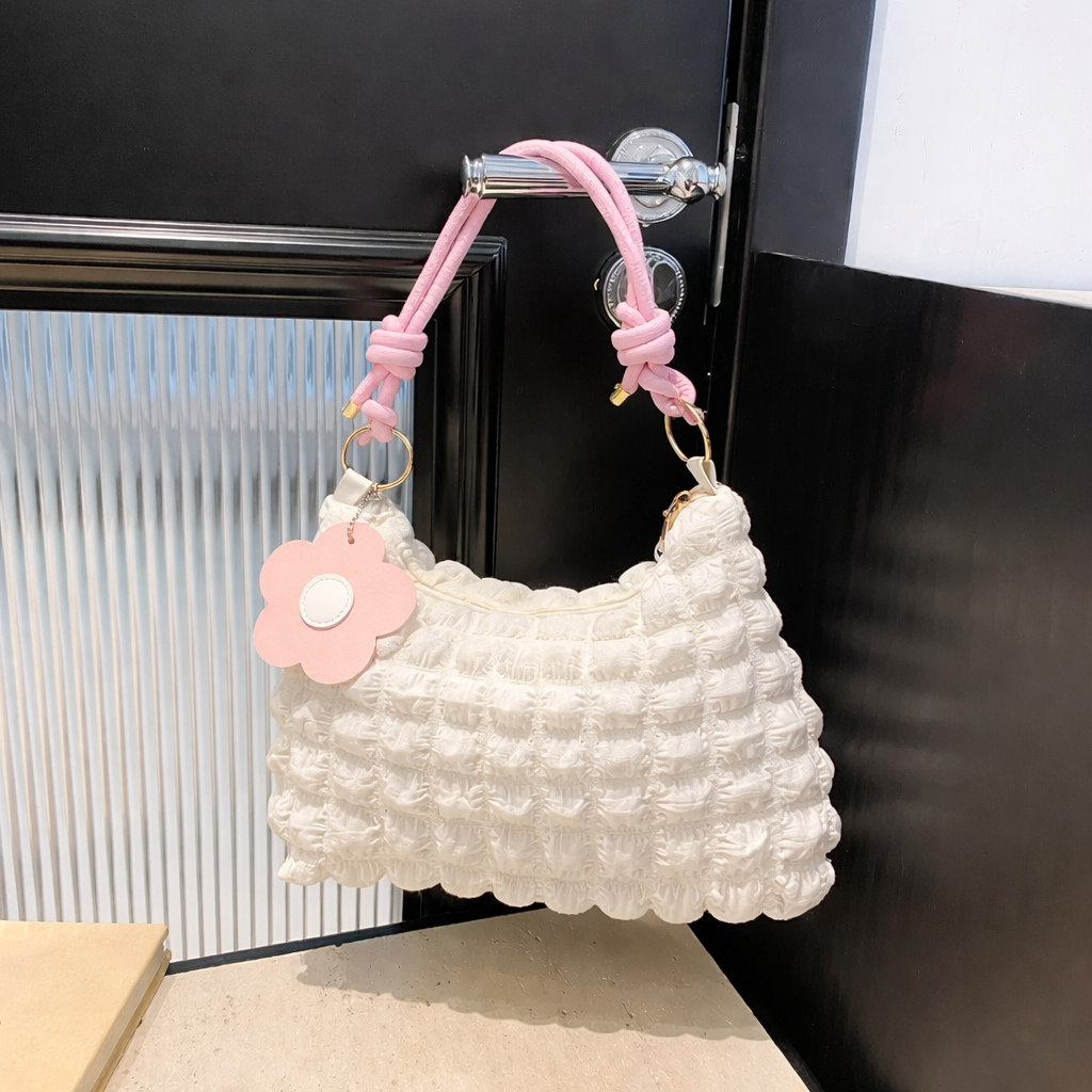 Soft Petal Elegance Bag -  White Pink