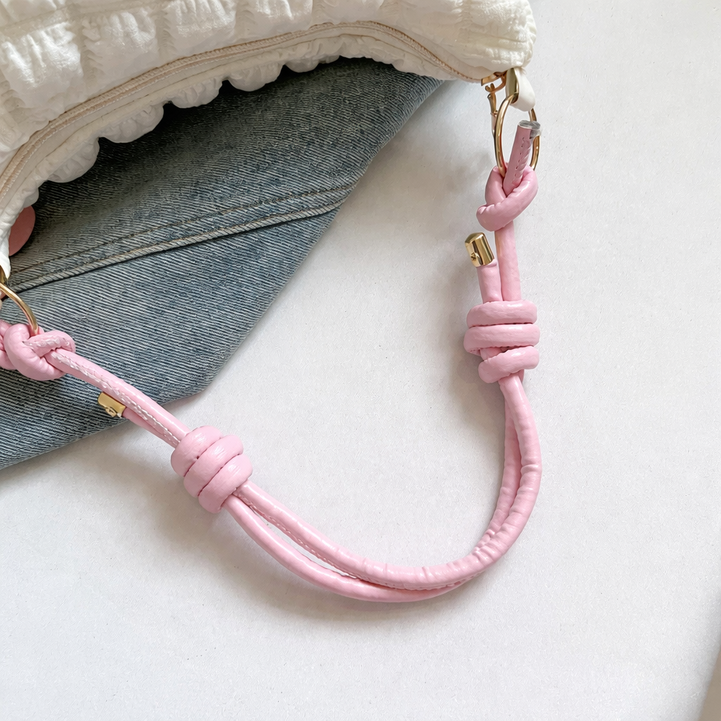 Soft Petal Elegance Bag -  White Pink