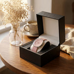 SquareFlex Silicone Strap Watch + Box Set - Pink