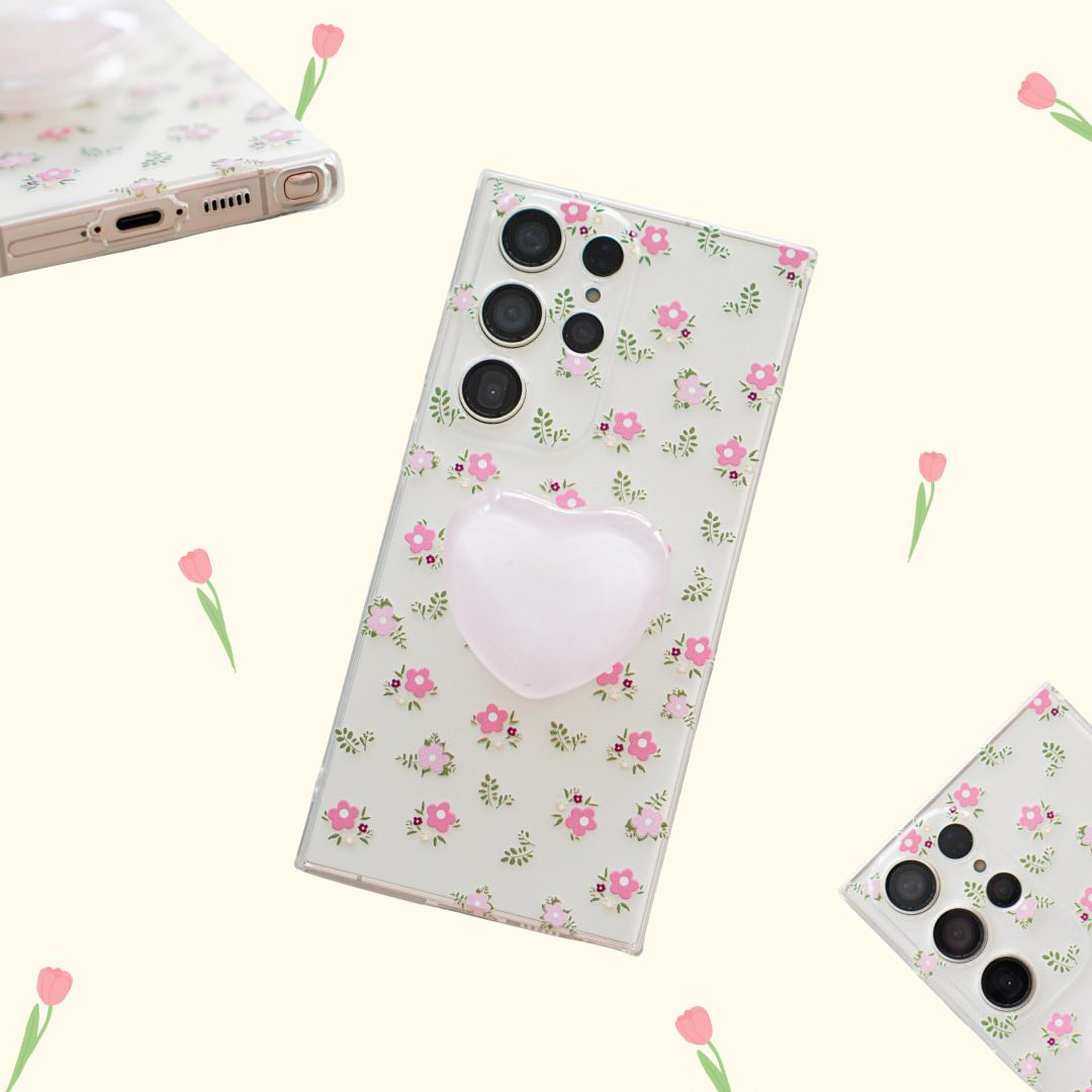 Blossom Case with Heart Pop Grip - Galaxy