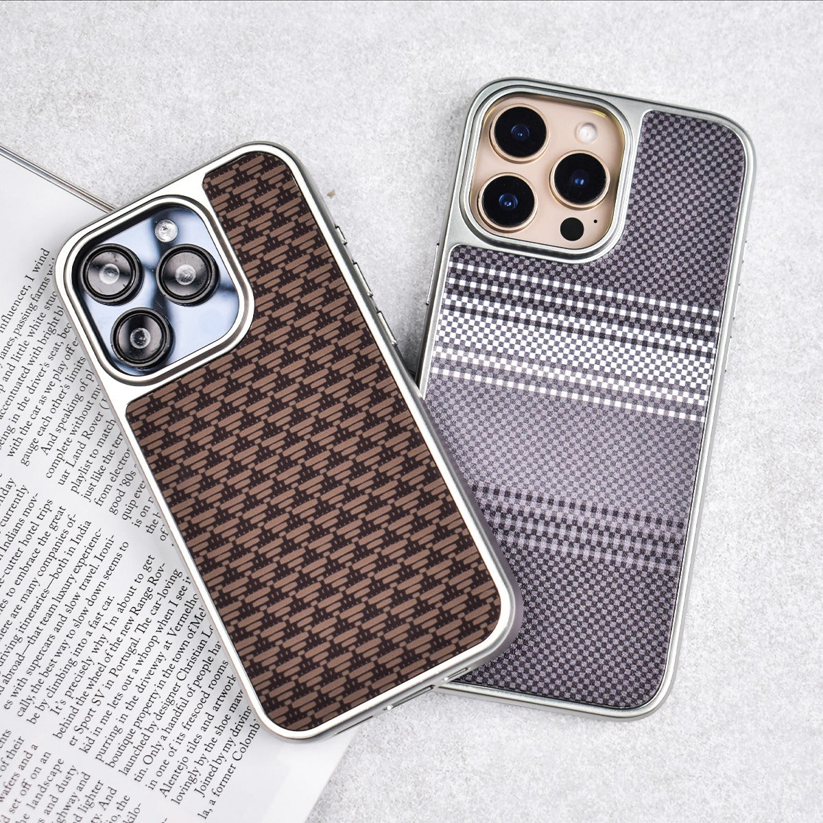 Diamond Pattern Hard Shell Case - iPhone