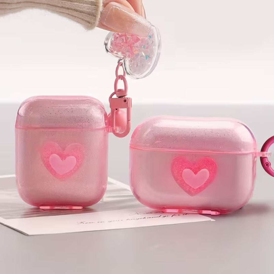 SweetHeart Glitter AirPods Case