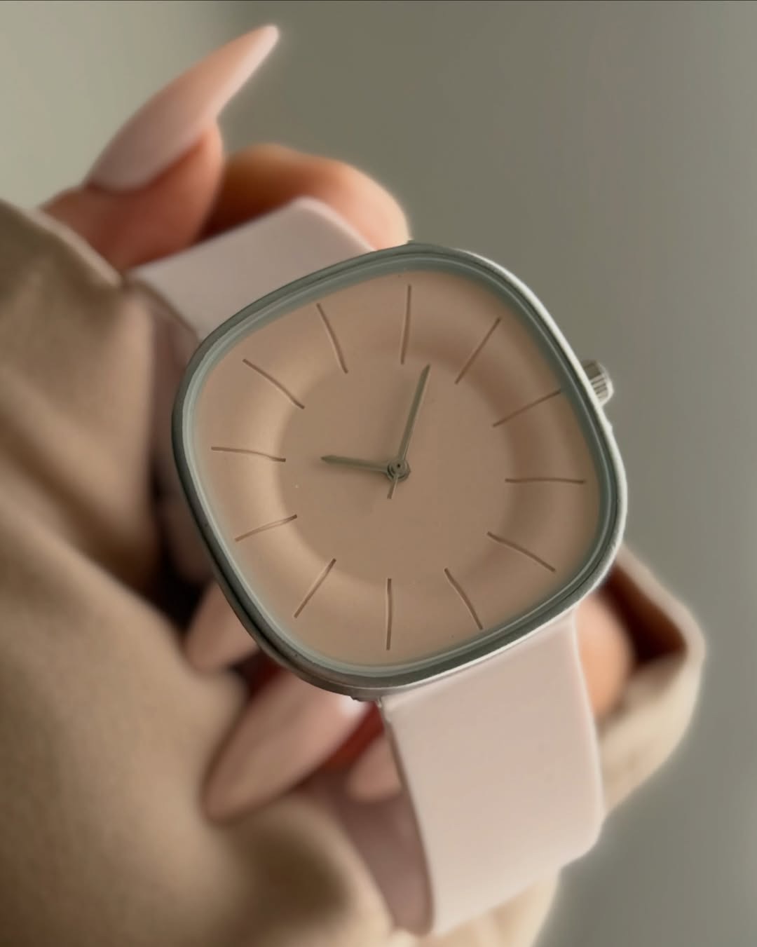 SquareFlex Silicone Strap Watch - Pink