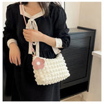 Soft Petal Elegance Bag -  White Pink