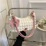 Soft Petal Elegance Bag -  White Pink