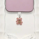Mini Bear Dust Protector Plug - Pink