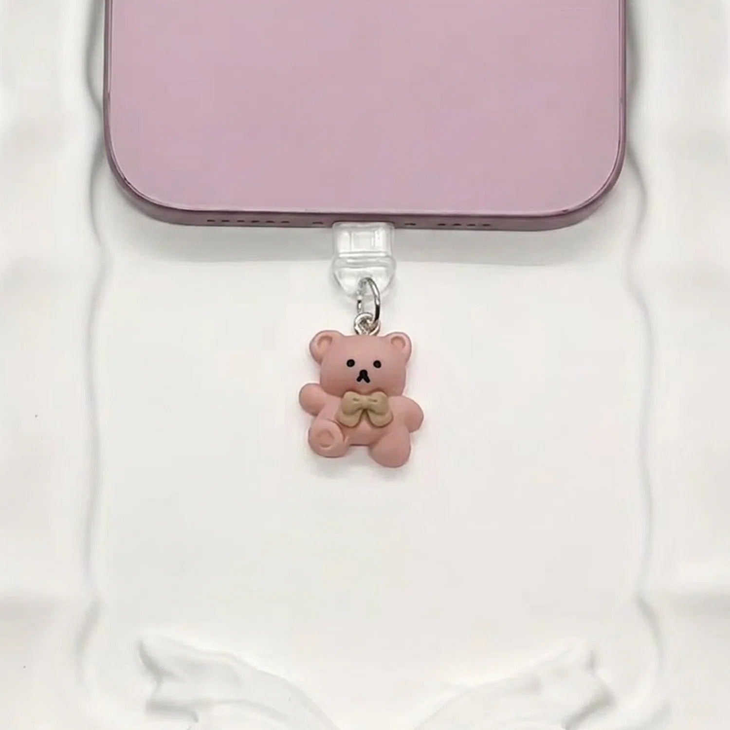 Mini Bear Dust Protector Plug - Pink