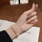 Diamond Glow Metallic Strap - Rose Gold