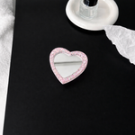Mirror Heart Phone Grip Holder - Pink