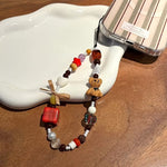 Sweet Teddy Beaded Phone charm