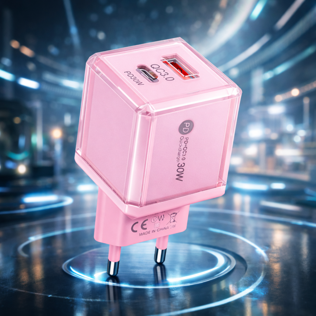 SnapVolt Mini 30W Charger Adapter - Pink