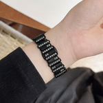 Diamond Glow Metallic Strap - Black