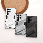 Elegant Hard Armor Invisible Bracket Phone Case