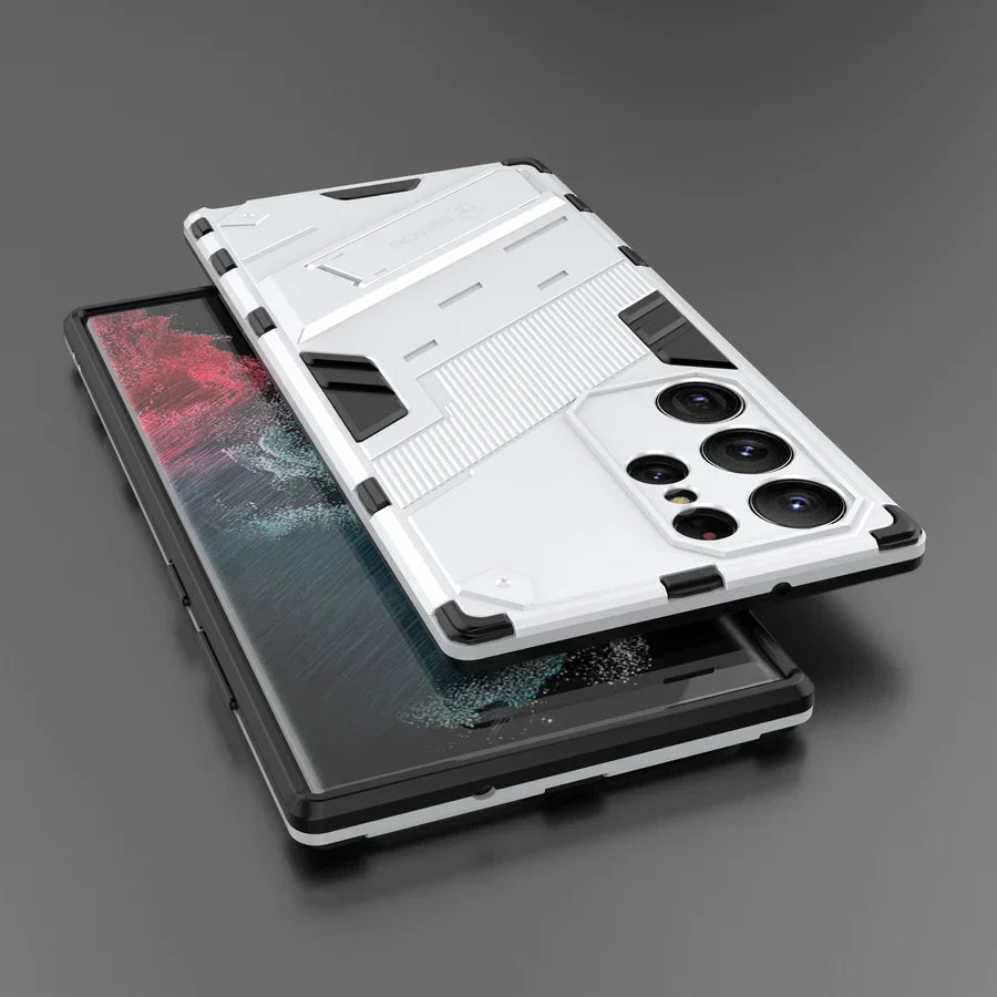 Elegant Hard Armor Invisible Bracket Phone Case