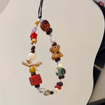 Sweet Teddy Beaded Phone charm