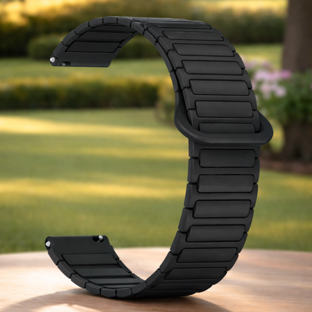 Slim Fit Silicone Apple Watch Strap - Black