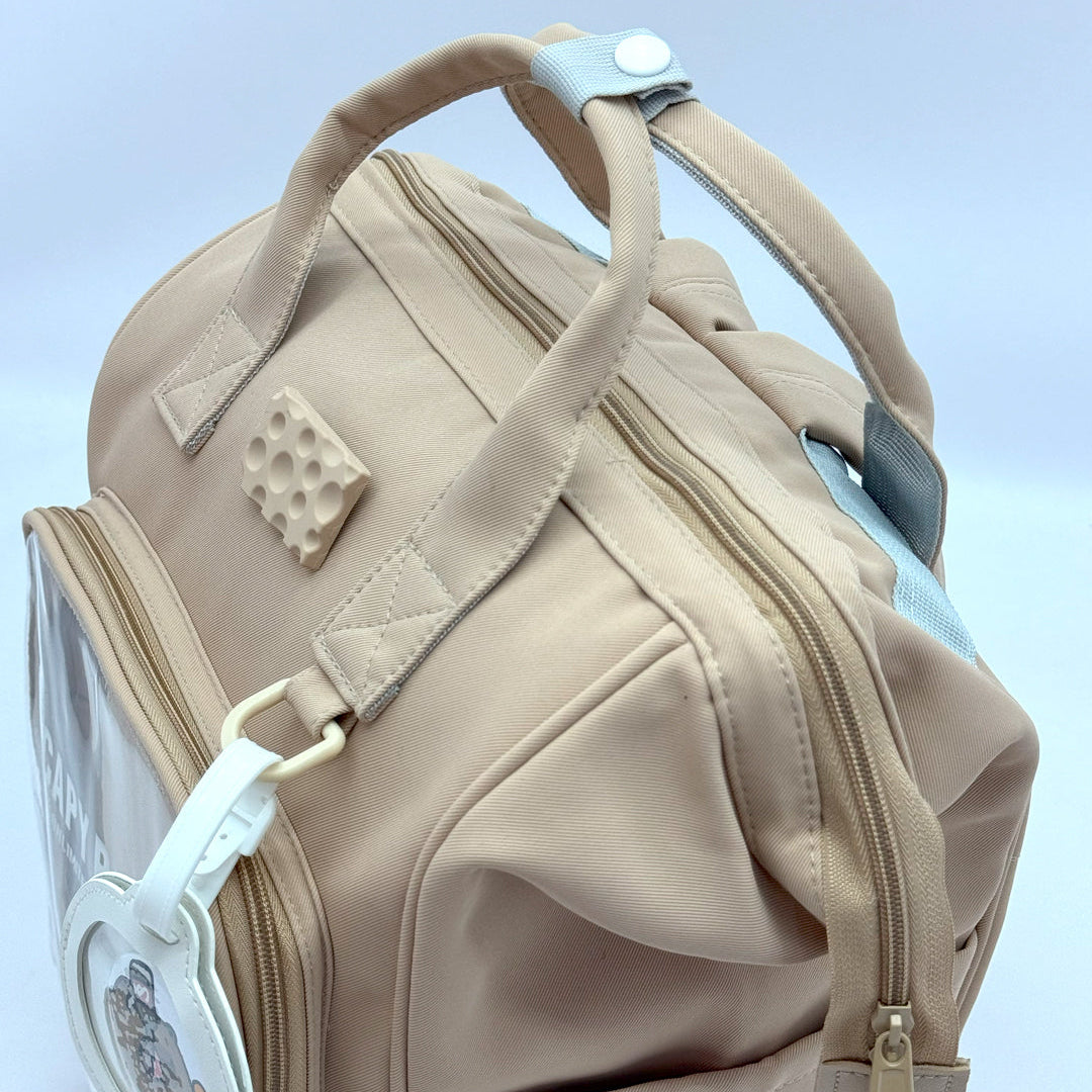 Soft Canvas Backpack  - Beige