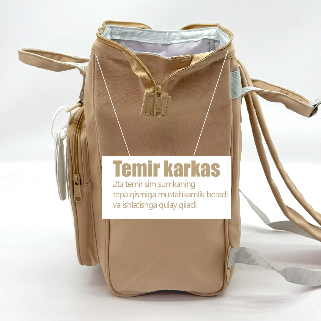 Soft Canvas Backpack  - Beige