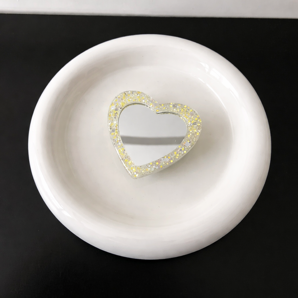 Mirror Heart Phone Grip Holder - Yellow