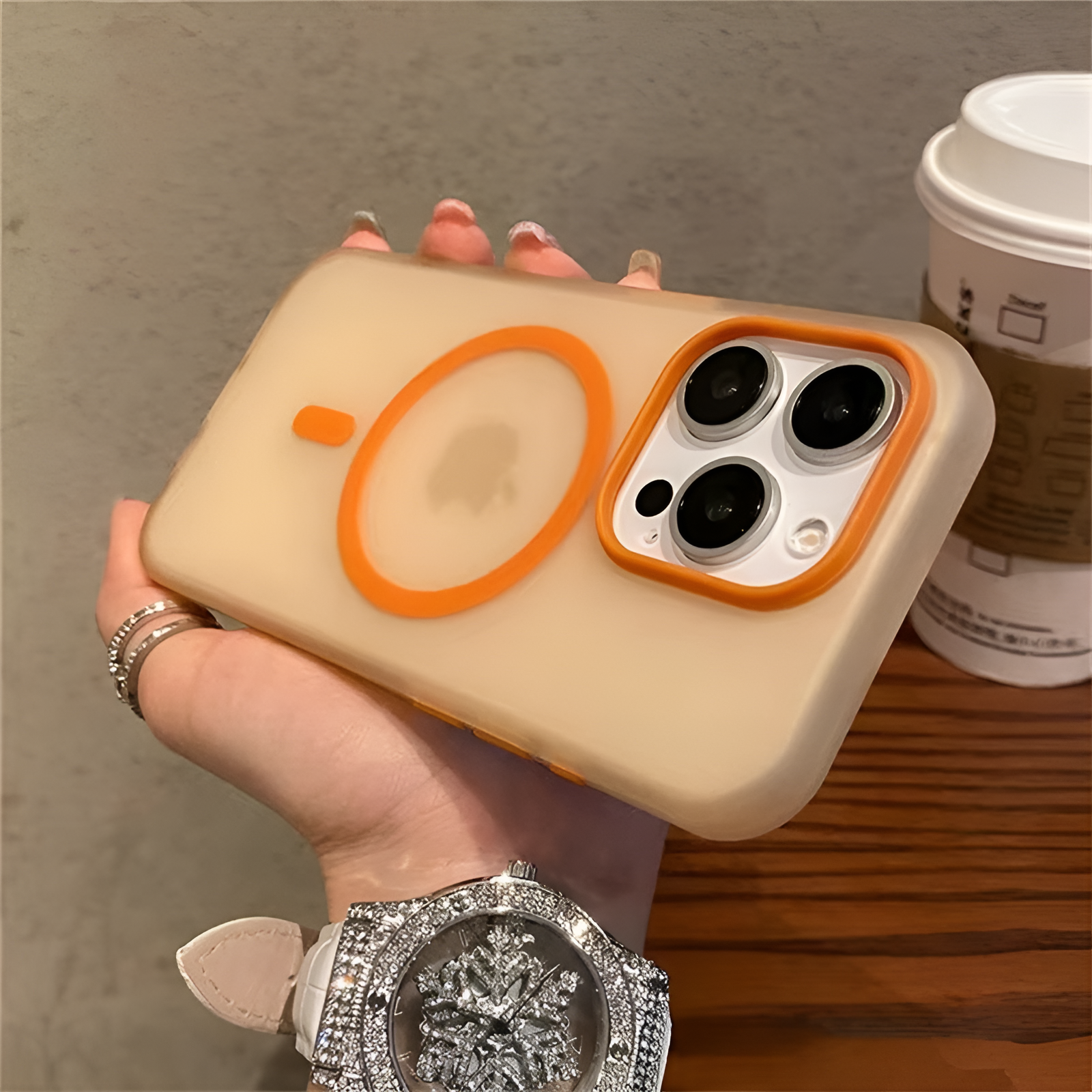 Translucent Magsafe Case - Orange
