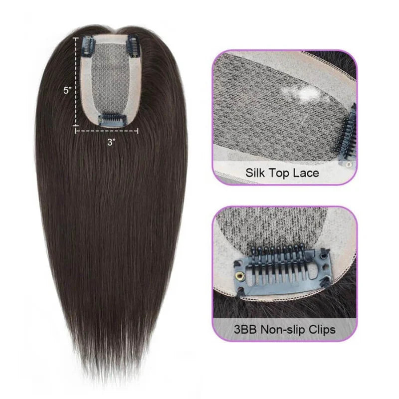 Silk Base Human Hair Topper 3*5Inc