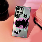 Black Cat Case With Magnetic Holder - Galaxy