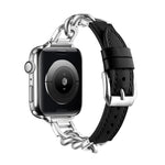 Metal Leather Strap For Apple Watch