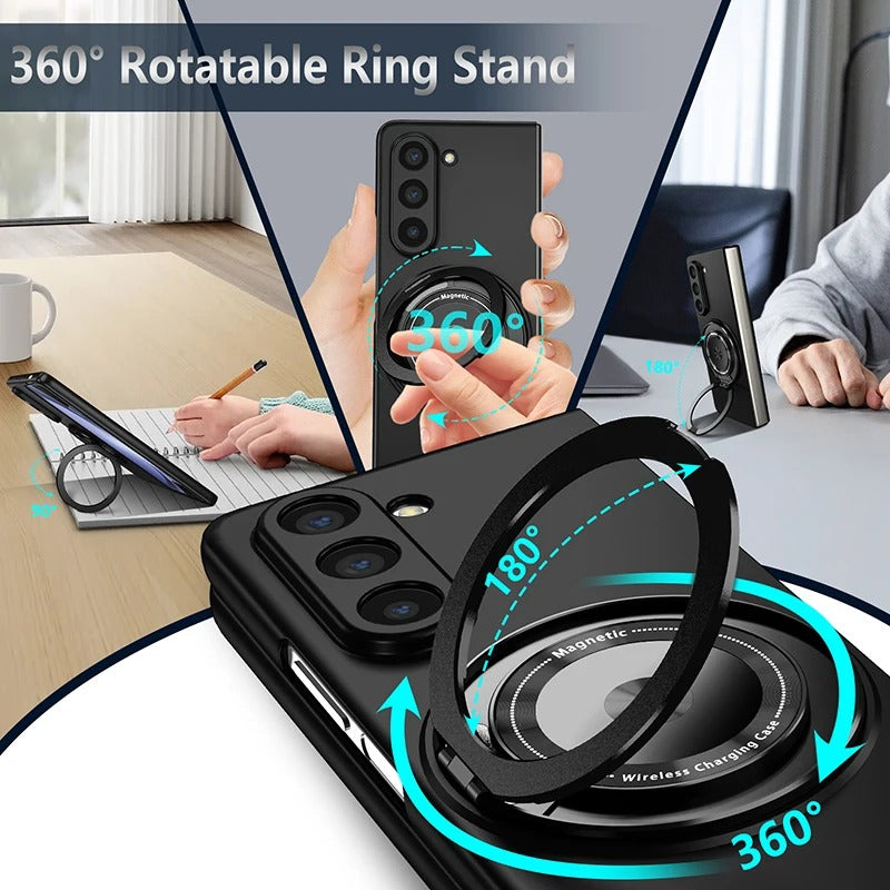 Galaxy Z Fold Series - Magnetic Ring Kickstand Case