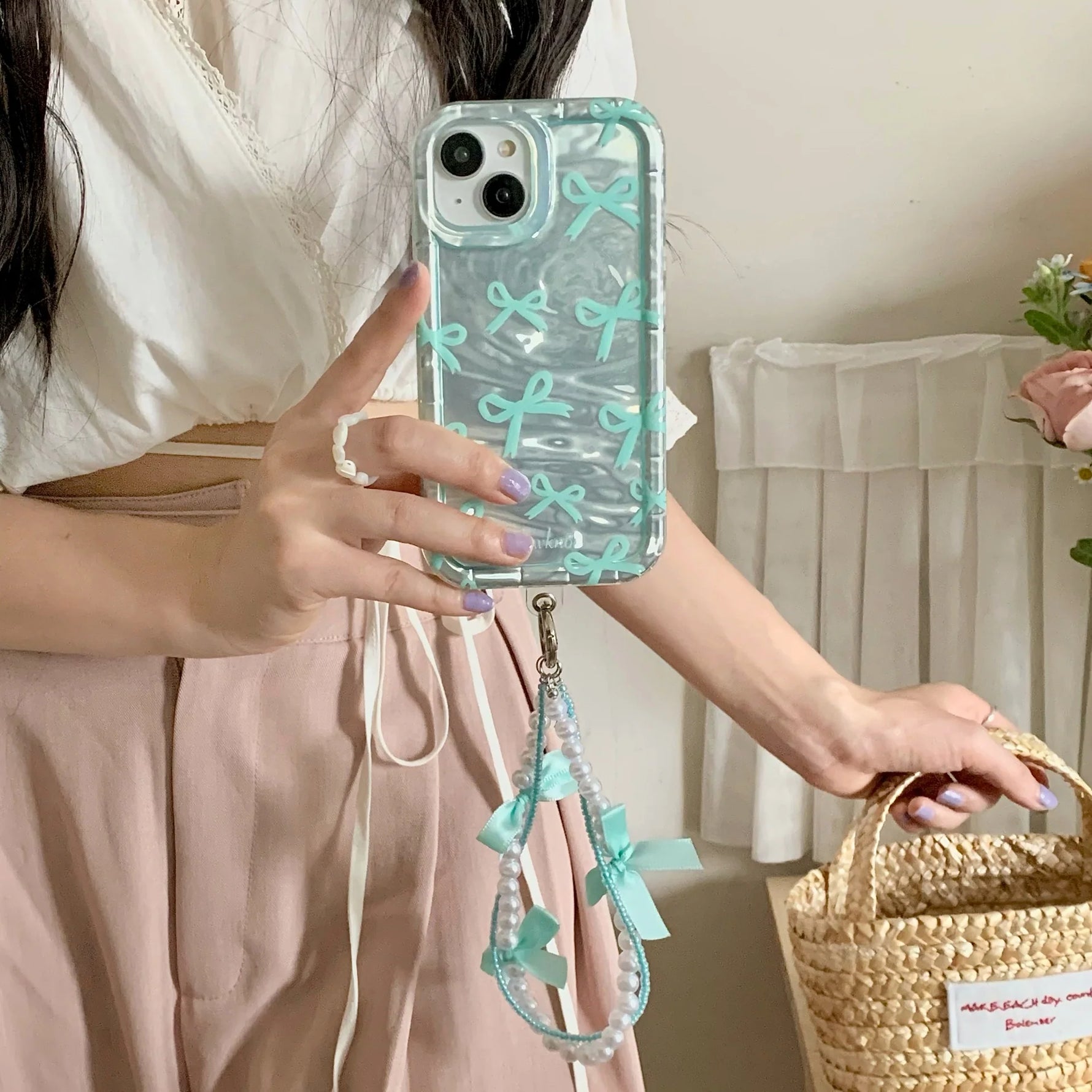 Crystal Bow Ribbon Case