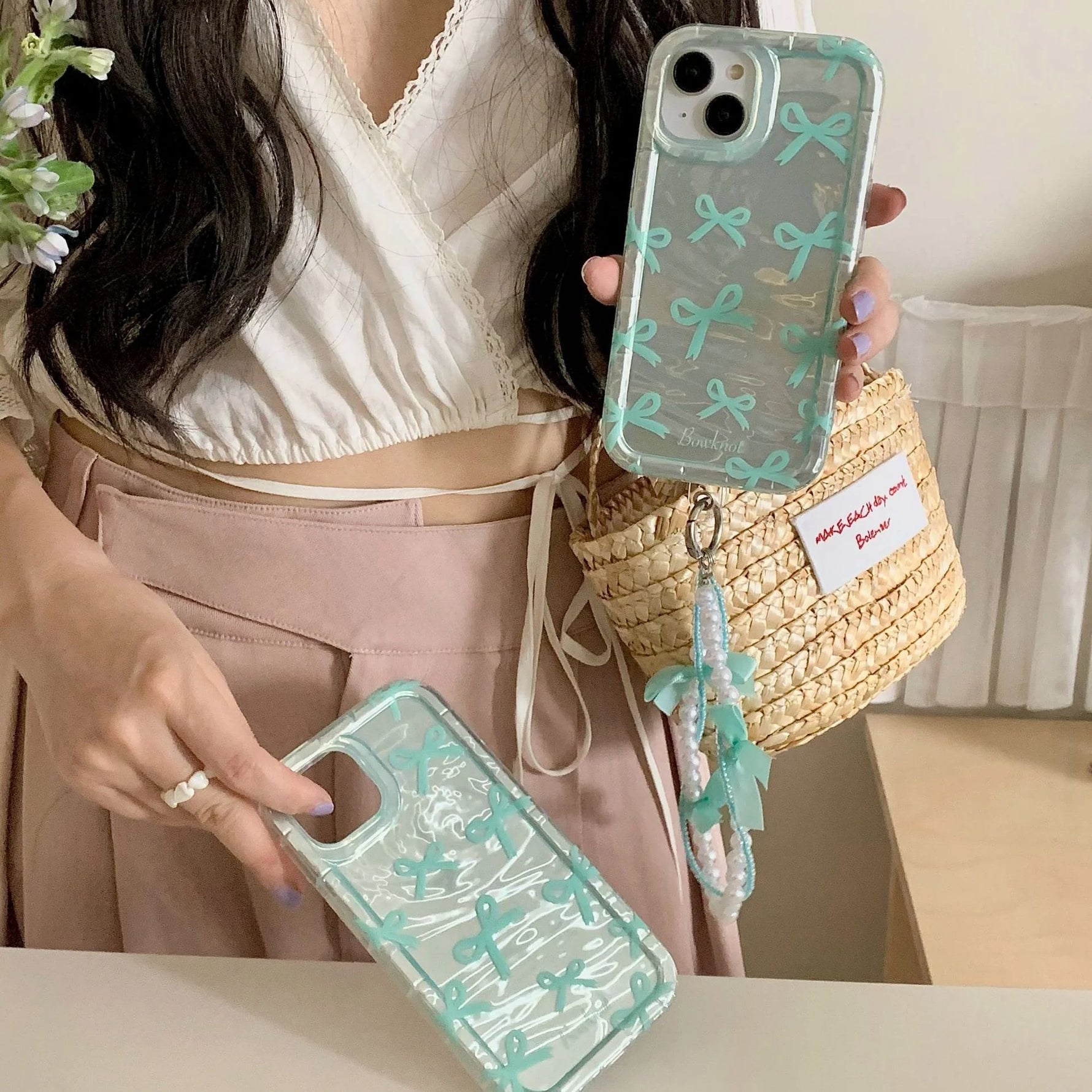 Crystal Bow Ribbon Case