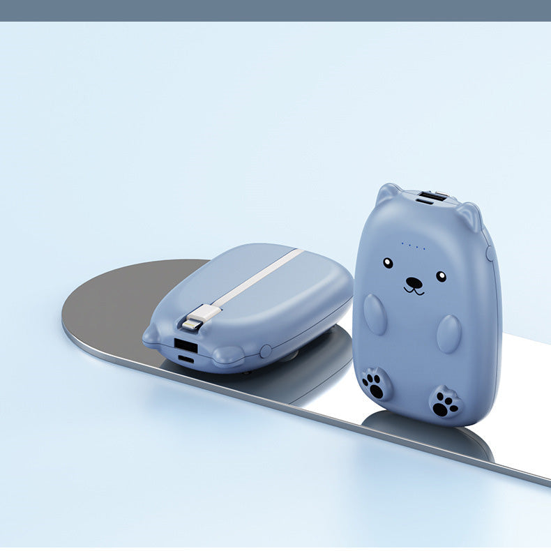Bear Cartoon Built In Cable Power Bank 10,000 mAh