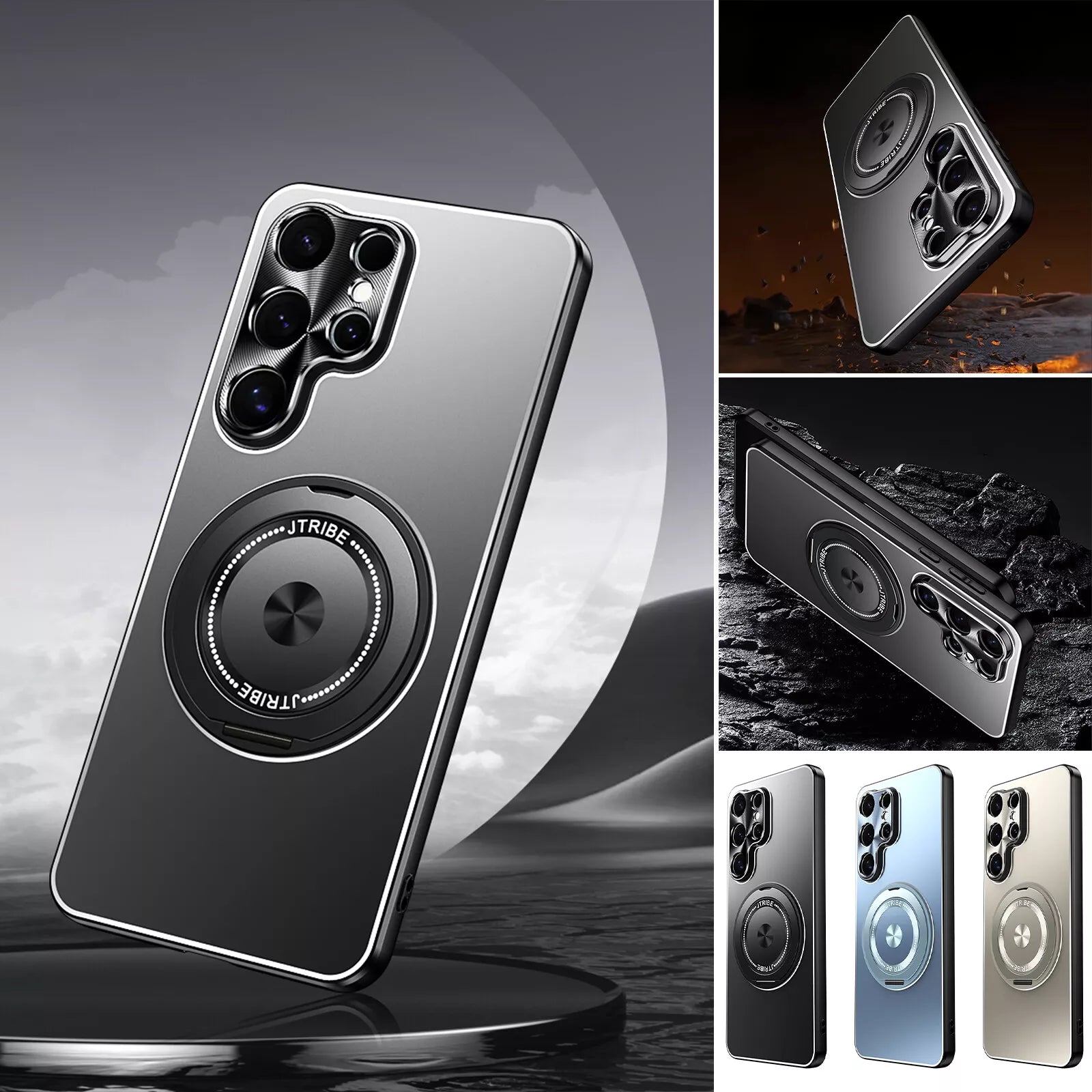 Magnetic Ring Stand Case - Galaxy