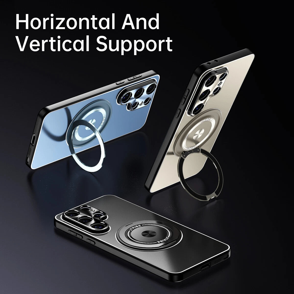 Magnetic Ring Stand Case - Galaxy