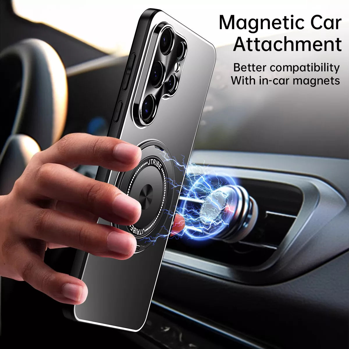 Magnetic Ring Stand Case - Galaxy